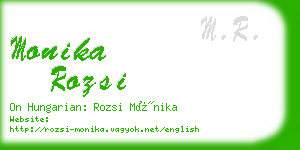 monika rozsi business card